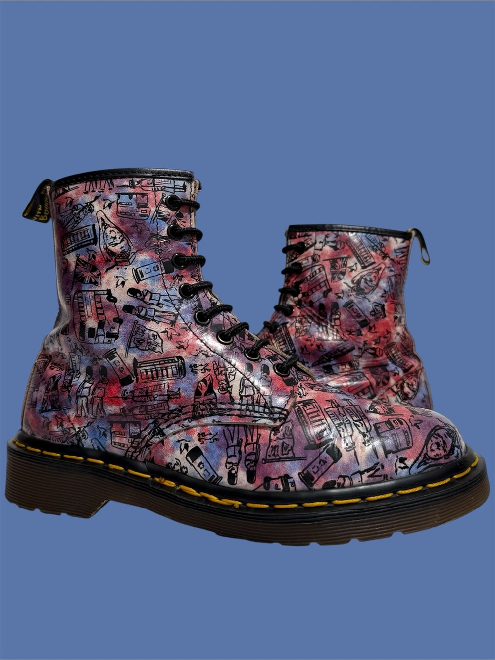 Vintage Dr. Martens 1460 London Icons Scene 8 Eye Boots UK 5
